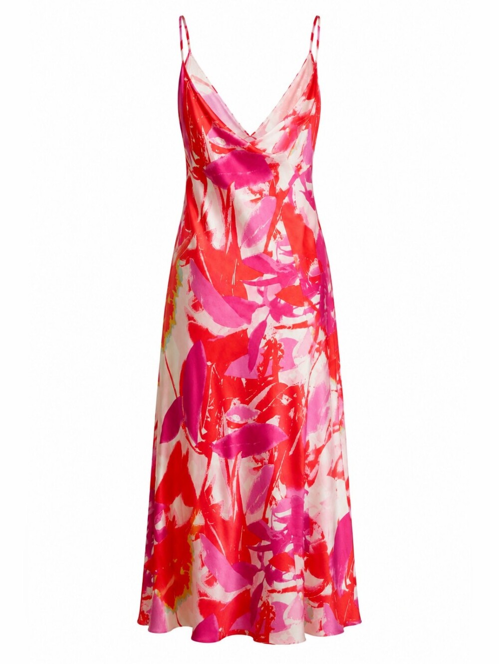 Natori Silk Floral Slip Dress Pink Red White Size Large Never Worn - Picture 3 of 7